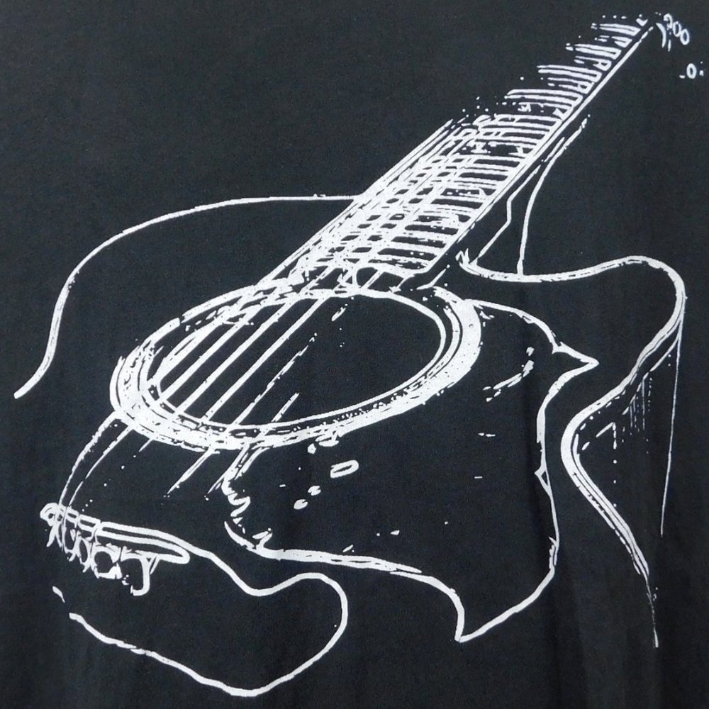 Think Out Loud Apparel Guitar T-Shirt Large Black